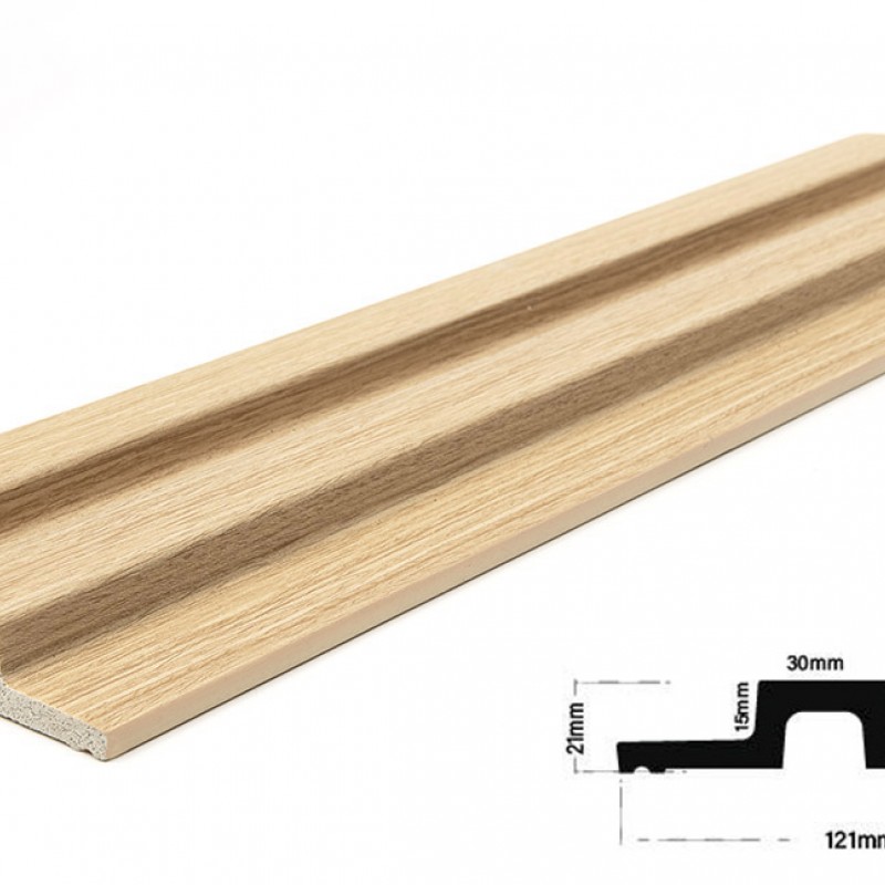 PS PANEL  ΜΕ 3D ΠΗΧΑΚΙΑ 04 RESIDENCE 21/122 mm WHITE OAK NewPlan