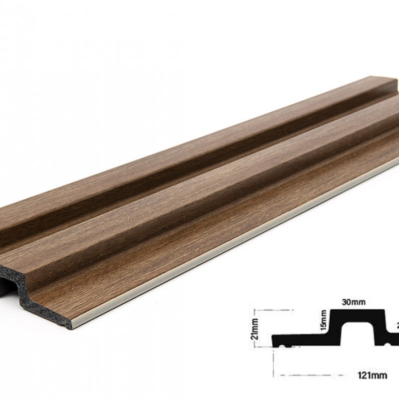 PS PANEL  ΜΕ 3D ΠΗΧΑΚΙΑ 44 RESIDENCE 21/122 mm BROWN OAK NewPlan