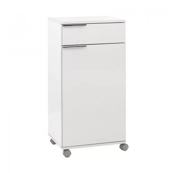 Ντουλάπι Diamond Megapap τροχήλατο σε χρώμα λευκό 50x40x100εκ.