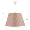 Φωτιστικό οροφής Elanor Megapap υφασμάτινο μονόφωτο χρώμα ροζ 37x21x70εκ.