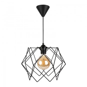 Φωτιστικό οροφής Pyant Megapap μεταλλικό μονόφωτο χρώμα μαύρο 23x17x70εκ.