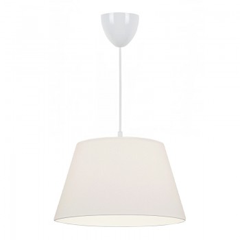 Φωτιστικό οροφής Elanor Megapap υφασμάτινο μονόφωτο χρώμα λευκό 37x21x70εκ.