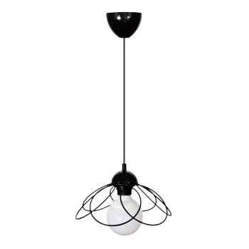 Φωτιστικό οροφής Zufash Megapap E14 μεταλλικό μονόφωτο χρώμα μαύρο 25x25x60εκ.