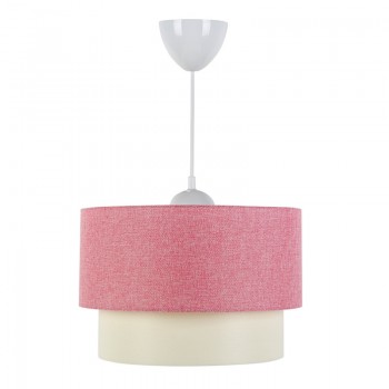 Φωτιστικό οροφής Whitehouse Megapap υφασμάτινο μονόφωτο χρώμα ροζ 30x20x55εκ.