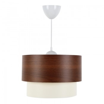 Φωτιστικό οροφής Whitehouse Megapap υφασμάτινο μονόφωτο χρώμα καφέ 30x20x55εκ.