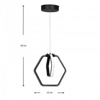 Φωτιστικό οροφής Led Holt Megapap μεταλλικό μονόφωτο χρώμα μαύρο 22x16x63εκ.