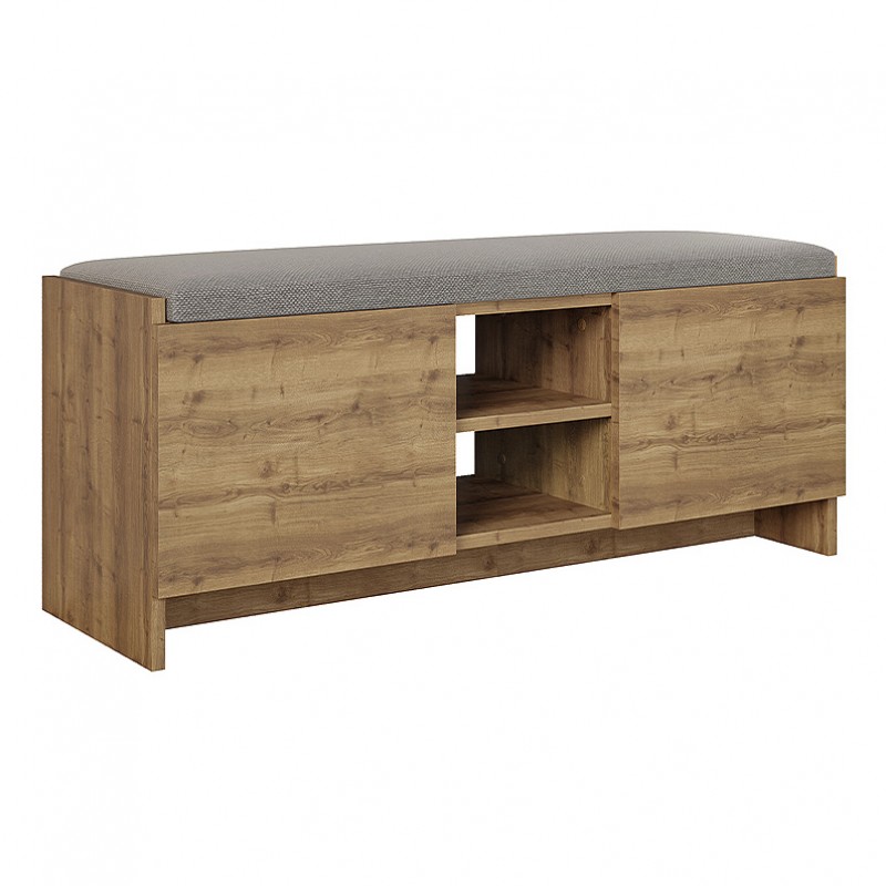 Παπουτσοθήκη Zulla Megapap από μελαμίνη χρώμα ανοιχτό καρυδί 110x37x43εκ.