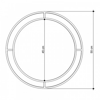 Καθρέφτης τοίχου Bubble Megapap αλουμινίου χρώμα χρυσό 57x2x57εκ.