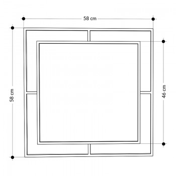 Καθρέφτης τοίχου Corner Megapap αλουμινίου χρώμα χρυσό 58,6x2x58,6εκ.