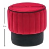 Σκαμπώ Rose Megapap βελούδινο χρώμα κόκκινο 40x40x40εκ.