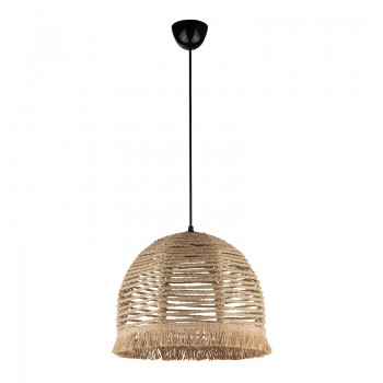 Φωτιστικό οροφής Libia Megapap E27 από σχοινί μονόφωτο χρώμα φυσικό 30x30x70εκ.