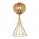 Φωτιστικό επιτραπέζιο Chavi Megapap E27 μεταλλικό χρώμα χρυσό 20x20x40εκ.