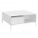 Τραπεζάκι σαλονιού Slide Megapap από μελαμίνη χρώμα λευκό 90x90x42εκ.