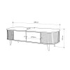 Έπιπλο τηλεόρασης Gentle Megapap χρώμα sapphire oak 180x40x52εκ.