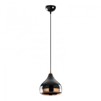 Φωτιστικό οροφής Precious Megapap E27 μεταλλικό μονόφωτο χρώμα μαύρο - bronze Φ17x112εκ.