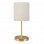 Φωτιστικό επιτραπέζιο Ingared Megapap E27 υφασμάτινο χρώμα κρεμ - χρυσό Φ15x39εκ.