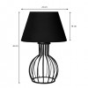 Φωτιστικό επιτραπέζιο Magnolia Megapap E27 υφασμάτινο - μεταλλικό χρώμα μαύρο Φ22x36εκ.