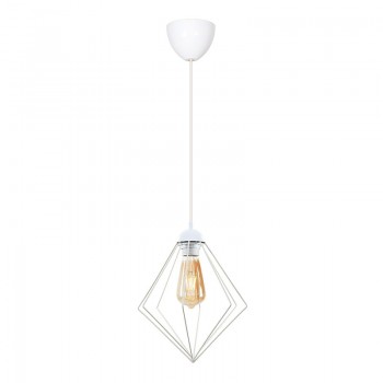 Φωτιστικό οροφής Nura Megapap E27 μεταλλικό μονόφωτο χρώμα λευκό 24x24x72εκ.