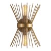 Απλίκα τοίχου Kirpi Megapap E27 μεταλλική χρώμα χρυσό 23x5x33εκ.