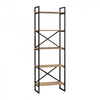 Βιβλιοθήκη Dusan Megapap χρώμα sepet oak 58x30x175εκ.