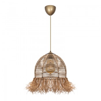 Φωτιστικό οροφής Varena Megapap E27 χάρτινο μονόφωτο χρώμα φυσικό Ø30x70εκ.