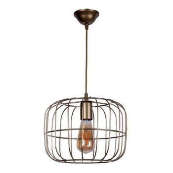 Φωτιστικό οροφής Cassie Megapap E27 μεταλλικό μονόφωτο χρώμα χρυσό Ø25x60εκ.