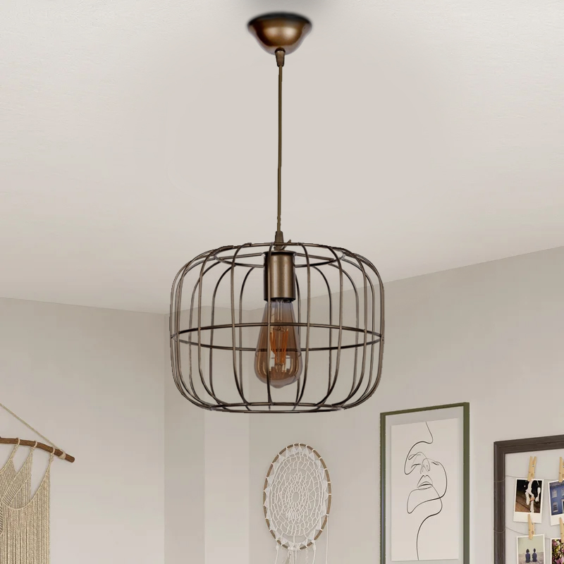 Φωτιστικό οροφής Cassie Megapap E27 μεταλλικό μονόφωτο χρώμα χρυσό Ø25x60εκ.