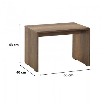 Τραπεζάκι σαλονιού - γραφείου Rio Megapap χρώμα καρυδί 60x40x43εκ.