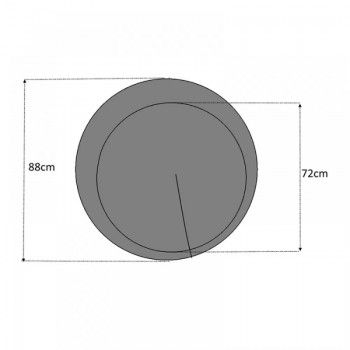 Καθρέπτης τοίχου Moon Megapap χρώμα λευκό Ø88x2,2εκ.