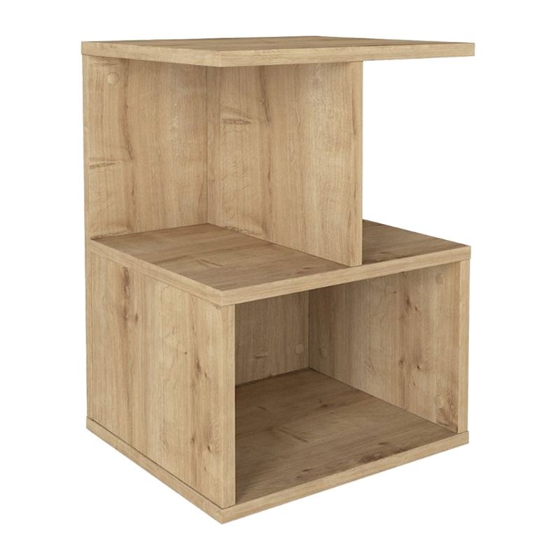 Κομοδίνο - Τραπεζάκι βοηθητικό Entiero Megapap χρώμα sapphire oak 39,8x35x54,6εκ.