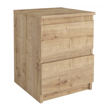 Κομοδίνο Breve Megapap χρώμα sapphire oak 39,8x41,8x55εκ.