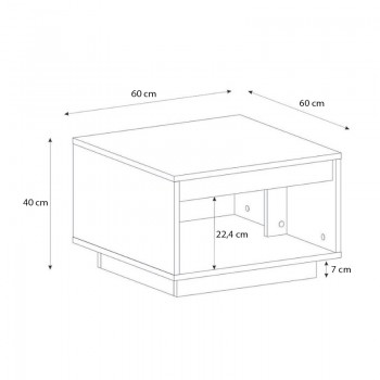 Τραπεζάκι σαλονιού Onda Megapap χρώμα sapphire oak 60x60x40εκ.