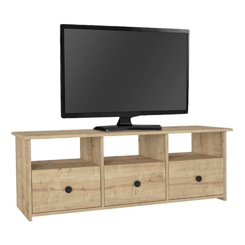 Έπιπλο τηλεόρασης Mahen Megapap χρώμα sapphire oak 140x35x49,8εκ.