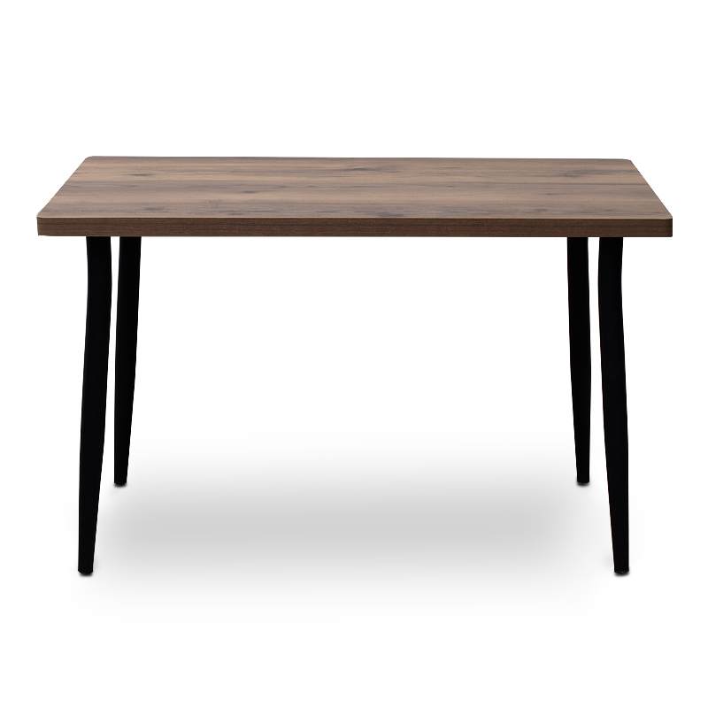 Τραπέζι Levico Megapap Mdf - μεταλλικό χρώμα καπνιστή καρυδιά 120x70x75εκ.