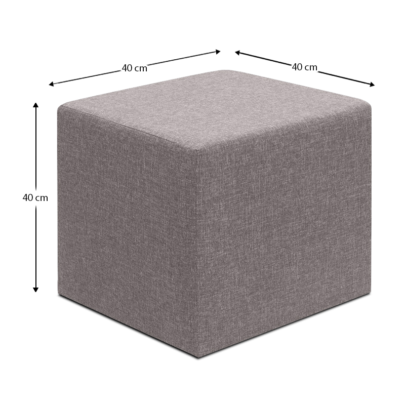 Σκαμπώ Linda Megapap υφασμάτινο χρώμα καφέ 40x40x40εκ.