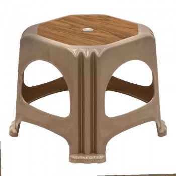 Σκαμπώ πολυπροπυλενίου στοιβαζόμενο Desia Megapap χρώμα μπεζ 35x35x32εκ.