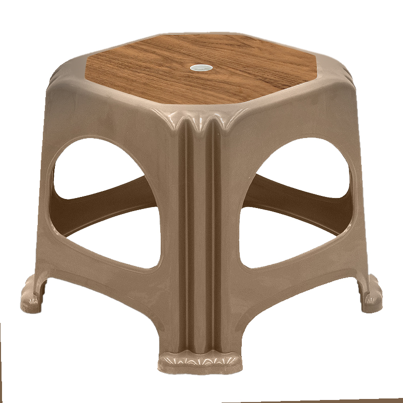 Σκαμπώ πολυπροπυλενίου στοιβαζόμενο Desia Megapap χρώμα μπεζ 35x35x32εκ.