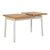 Τραπέζι Jemmy Megapap επεκτεινόμενο χρώμα φυσικό - λευκό 120/153x75x77εκ.