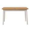 Τραπέζι Jemmy Megapap επεκτεινόμενο χρώμα φυσικό - λευκό 120/153x75x77εκ.