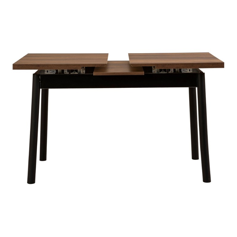 Τραπέζι Jemmy Megapap επεκτεινόμενο χρώμα καρυδί - μαύρο 120/153x75x77εκ.