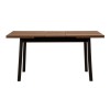 Τραπέζι Jemmy Megapap επεκτεινόμενο χρώμα καρυδί - μαύρο 120/153x75x77εκ.