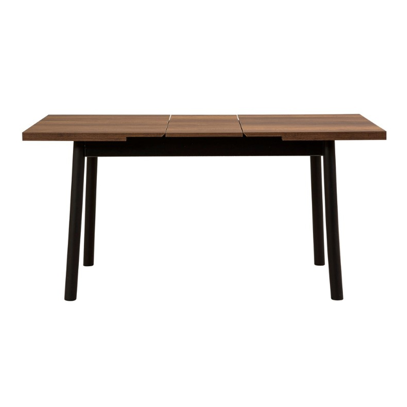 Τραπέζι Jemmy Megapap επεκτεινόμενο χρώμα καρυδί - μαύρο 120/153x75x77εκ.