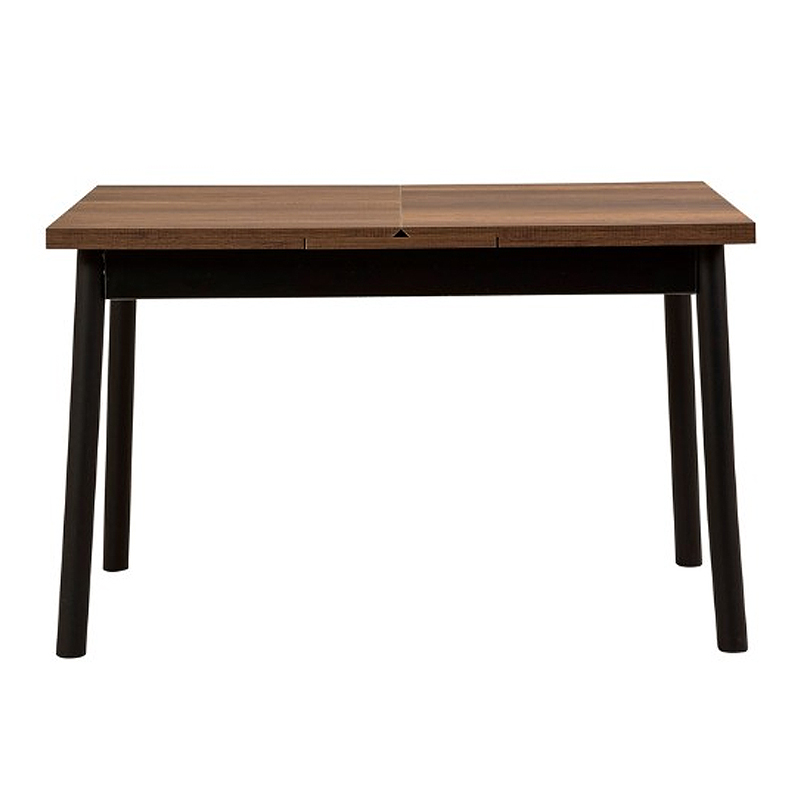 Τραπέζι Jemmy Megapap επεκτεινόμενο χρώμα καρυδί - μαύρο 120/153x75x77εκ.