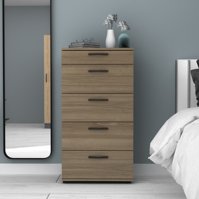 Συρταριέρα Helia Megapap χρώμα καρυδί 60x44x108εκ.