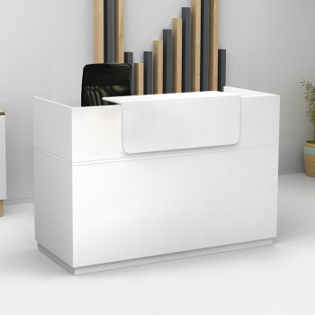 Γραφείο υποδοχής - reception Lemmon Megapap χρώμα λευκό 120x70x110εκ.
