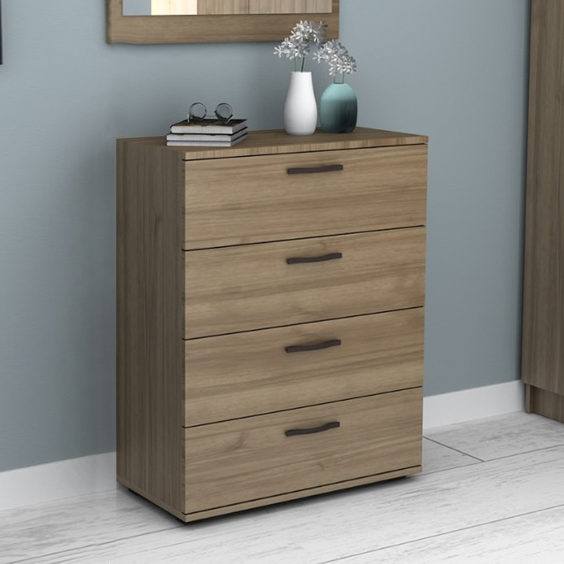 Συρταριέρα Velika Megapap χρώμα καρυδί 73x44x96εκ.