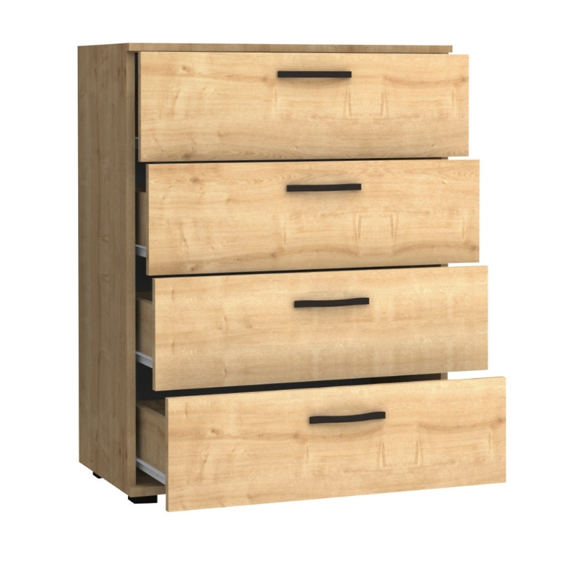 Συρταριέρα Velika Megapap χρώμα φυσικό οξιάς 73x44x96εκ.