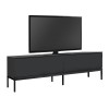 Έπιπλο τηλεόρασης Lord Megapap χρώμα μαύρο 180x30x47εκ.