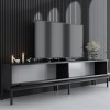 Έπιπλο τηλεόρασης Lord Megapap χρώμα μαύρο 180x30x47εκ.