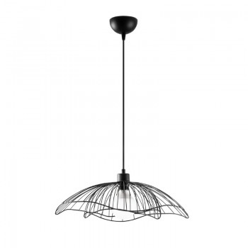 Φωτιστικό οροφής Farac Megapap E27 μεταλλικό μονόφωτο χρώμα μαύρο Ø50x31/111εκ.